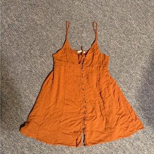 Women's Mini Dress in Rust Orange